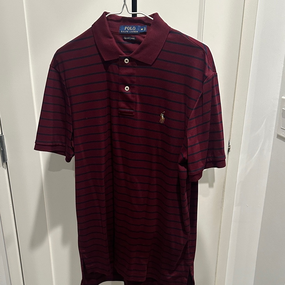 Ralph Lauren Maroon and Navy Polo Shirt
